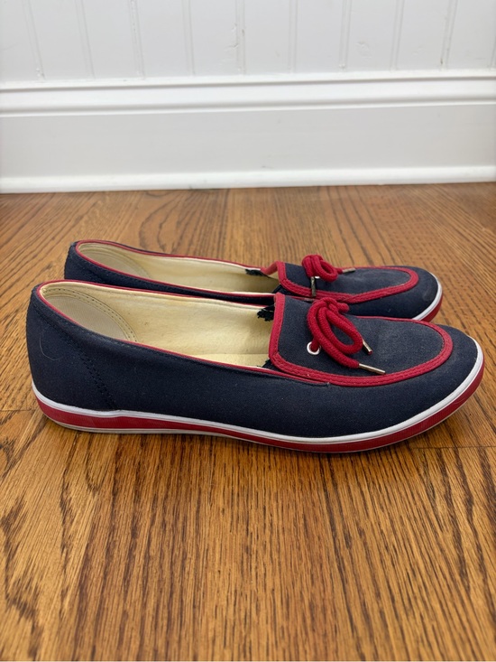 Grasshoppers Shoes - Grasshoppers Navy/Red Slip-on Boat Shoes (10)